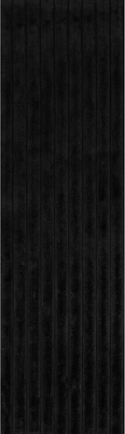nuLOOM Kai Charcoal Striped Washable Runner Rug - Image 4