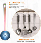 HARFINGTON 2pcs Coffee Scoop Spoon 2tbsp (6tsp, 30ml) 304 Stainless Steel Long Handle Teaspoon/Tablespoon Measuring Spoons Scoops for Tea Sugar Kitchen, Multicolor