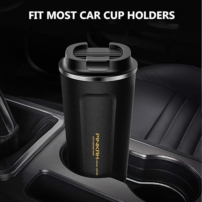 12OZ Vacuum Travel Mug for Ice Drinks/Hot Beverage, Double Walled Stainless Steel Insulated Coffee Tumbler Cup, Thermal Coffee Mug