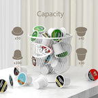 Coffee Pod Holder, Sturdy K Cup Organizer, Large Capacity K Cup Storage for Keuring Espresso Capsule Coffee Creamer, Easy to Refill and Organize for Cafe Bar, Coffee Bar Decor