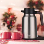 Vondior Coffee Carafe 65oz - 36 Hours Thermal Coffee Thermos- Insulated 304 Stainless Steel Hot Beverage Dispenser - Coffee Carafes For Keeping Hot/Cold Coffee, Tea, Water, Drink Dispenser for Parties