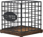 YINMIT K Cup Holder Organizer, Sturdy Coffee Pod Holder Organizer, 35 Kcup Large Capacity Storage Basket for Kitchen Counter and Office Desktop (Square Grid)