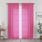 Hot Pink Sheer Curtains 84 Inches Long by OWENIE