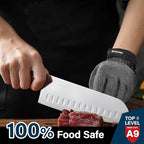 Schwer Ultimate Cut Resistant Gloves Beyond ANSI A9, Reinforced Stainless Steel Glove, Food Grade Mesh Metal Gloves for Butcher Meat Cutting, Oyster Shucking, Mandoline, Non-PFAS, PR1708 (L, 1 PCS)
