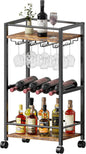 Bar Cart, Home Bar Serving Cart, Mobile Kitchen Carts by VANTIMO