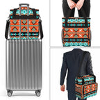 Ethnic Geometric Boho Coffee Maker Carring Bag Travel Storage Tote Bag Compatible with Keurig K-Mini or K-Mini Plus Portable Single Serve Coffee Brewer Case with Pockets for K-cup Pods