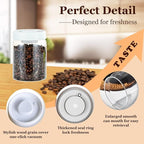 Vacuum Glass Jar with Airtight Lid,27floz/800ml Borosilicate Glass Coffee Canister Container,Perfect for Coffee Beans & Grounds,Loose Leaf Tea,Candy,Sugar,Nuts,Spices