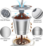 Noalto Reusable K Cups and Coffee Pods,Universal stainless steel k Cups for Keurig 2.0 and 1.0 Coffee Makers machine(2pack)