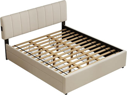 King Size Upholstered Platform Bed - Image 10