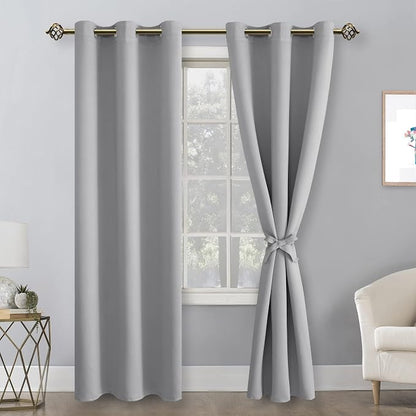 Blackout Curtains for Bedroom, 38 x 84 Inch, 2 Panels | Thermal Insulated & - Image 8