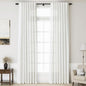 Linen Off White Curtains 132 inch Extra Long by Nanspring