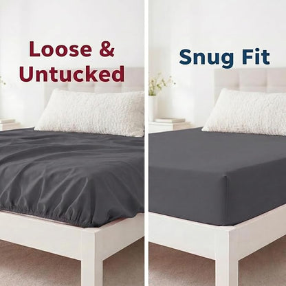 Stretchy Queen Fitted Sheet for 4 Inch Low Profile Mattress - Image 3