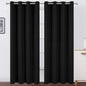 Blackout Curtains 66 x 84 inch/Black Curtains Set of 2 Panels/Thermal Insulated by Lemomo