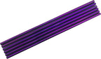 10 Pcs Stainless Steel Straws, Reusable Drinking Straws, Straight Metal Straw Sets with 2 Pcs Cleaning Brushes (8.5 Inch, Purple)