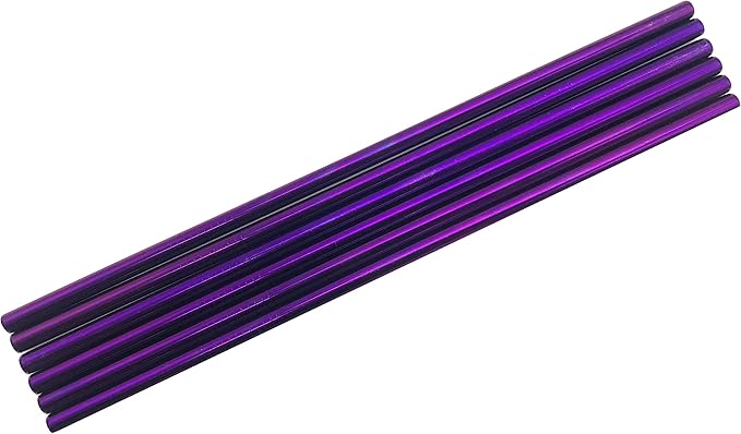 10 Pcs Stainless Steel Straws, Reusable Drinking Straws, Straight Metal Straw Sets with 2 Pcs Cleaning Brushes (8.5 Inch, Purple)