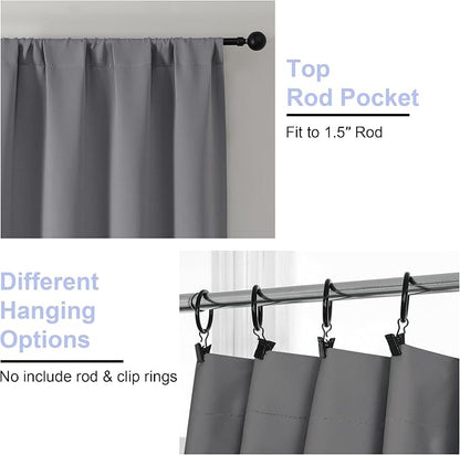 Simplebrand Ava Light Grey Blackout Curtains - Image 3