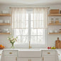 MYSKY HOME Semi Sheer Natural Linen Curtains 36 Inch Length 2 Panels, Light by MYSKYHOME