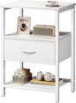 Huuger Night Stand with Fabric Drawer, Side Table with Mesh Shelf, Bedroom by Huuger