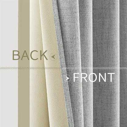 MIULEE 100% Blackout Linen Curtains - Image 6