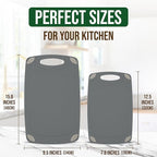 2-Piece Reversible Cutting Board Set Made from Natural Food Grade Wheat Straw Material - Eco-Conscious Alternative to Plastic - Gluten Free & BPA Free Chopping Boards for Kitchen