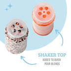 Sweets Indeed Halloween Sprinkles 4-Pack – 10.90 oz Jar Set | Candy Eyeball Mix, Bat & Pumpkin Quin Mix, Orange Sanding Sugar & Black/White/Orange Nonpareils | Cupcake & Cookie Decorations
