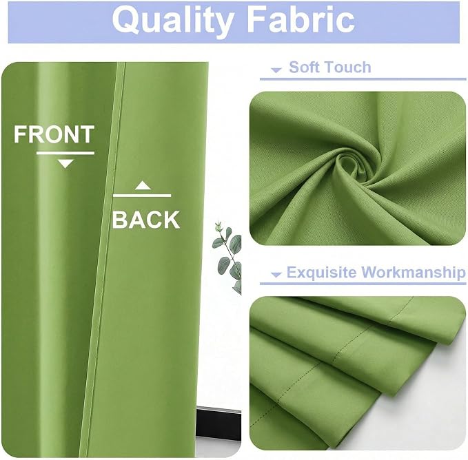 Simplebrand Ava Lime Blackout Curtains - Image 3