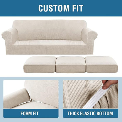 H.VERSAILTEX 4 Piece Stretch Sofa Covers - Image 6