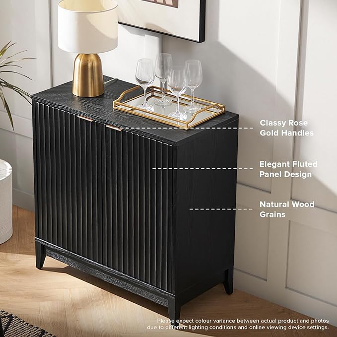mopio Brooklyn Fluted Storage Cabinet, Modular Accent Buffet Sideboard - Image 3