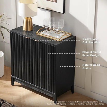 mopio Brooklyn Fluted Storage Cabinet, Modular Accent Buffet Sideboard - Image 3