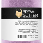 Light Purple BREW GLITTER Edible Glitter For Drinks, Cocktails, Beer, Garnish Glitter & Beverages | KOSHER & HALAL Certified | 100% Edible & Food Grade | Vegan, Gluten, Nut Free (50g, Light Purple)