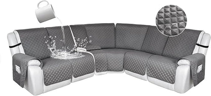 HDCAXKJ 100% Waterproof Reclining Sectional Couch Covers L Shape Recliner Sofa by HDCAXKJ