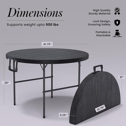 Our Modern Space 3.5 Feet Circular Round Foldable Table - Image 2