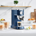 CASABREWS Espresso Machine 20 Bar, Professional Espresso Maker with Milk Frother Steam Wand, Espresso Coffee Machine with 34oz Removable Water Tank, Sapphire Blue