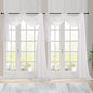 Chyhomenyc Extra Long Ivory Sheer Curtains 144 inch 2 Panels, Translucent by Chyhomenyc