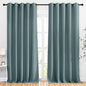 NICETOWN Greyish Blue Room Darkening Curtains 90 inch Length by NICETOWN