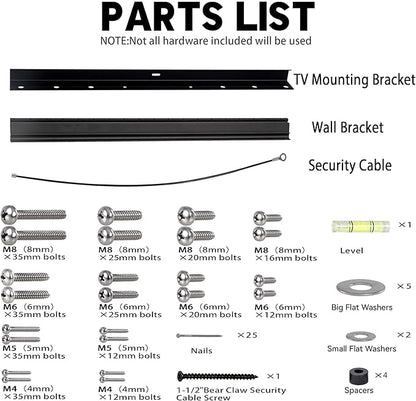 No Stud TV Wall Mount, Drywall Studless TV Hanger No Damage, No Drill, Non - Image 6
