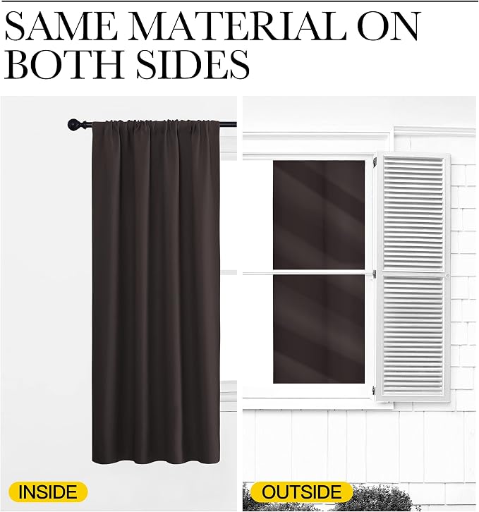 NICETOWN Blackout Curtain Panels 72 inches - Image 6