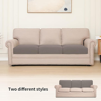 Easy-Going Stretch 3 Pieces Oversized Couch Cushion Cover - Image 2