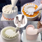 cake piping tips, Russian Piping Tips Set,V-shaped Wave Nozzles Piping Kit - DIY Icing Nozzle Tool for Cupcakes (V-shape)