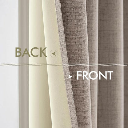 MIULEE 100% Blackout Linen Curtains - Image 6