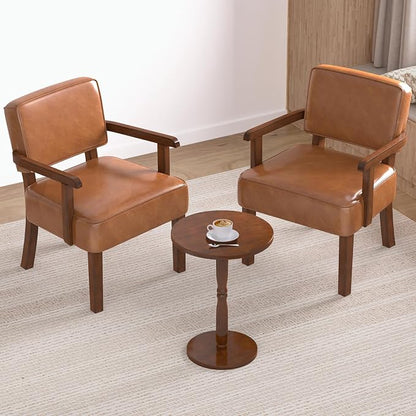 FAGAGA Accent Chair, PU Leather Living Room Chairs Oversize - Image 8