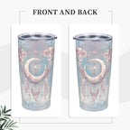 Moon Tumbler with Lid and Straw 20oz Coffee Tumblers Leakproof Stainless Steel Travel Mug Vacuum Insulated Cup for Iced and Hot