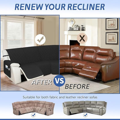 Arfntevss Recliner Sectional Couch Covers 1OO% Waterproof L Shape Sofa Cover - Image 6