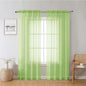 Lime Sheer Curtains 78 Inches Long 2 Panels, Rod Pockets Light Filtering Living by Lecloud