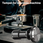 PUSEE 58mm Espresso Coffee Tamper, Premium Calibrated 30lb Stainless Steel Ground Tamper with Spring Loaded for Barista Home Coffee Accessories Upgrade 3.0