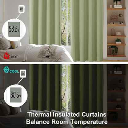 Simplebrand Sage Green Blackout Curtains - Image 6