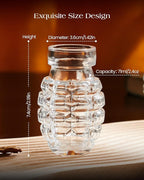 Kollea Grenade Shaped Shot Glass Set, Shot Cups with Heavy Base for Whiskey, Tequila, Vodka, Liquors, Set Of 6, 2.37 oz