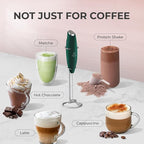 Zulay Kitchen Powerful Milk Frother Wand With 4 AA Duracell Batteries - Ultra Fast Handheld Drink Mixer - Electric Whisk Foam Maker for Coffee, Lattes, Cappuccino, Matcha & Creamer -