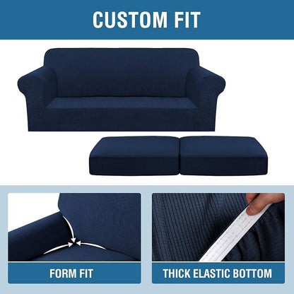 H.VERSAILTEX 3 Piece Stretch Sofa Covers - Image 4