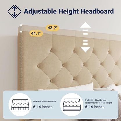 Allewie Upholstered Full Size Platform Bed Frame - Image 4